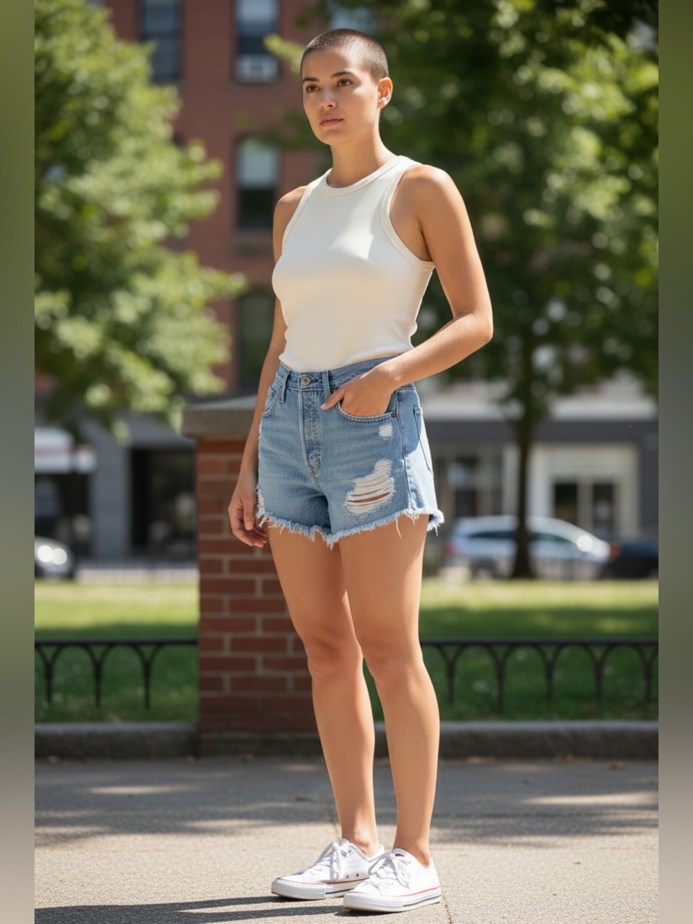 Levi's 501 High Waist Button Fly Distressed Cutoff Denim Shorts 29 100% Cotton